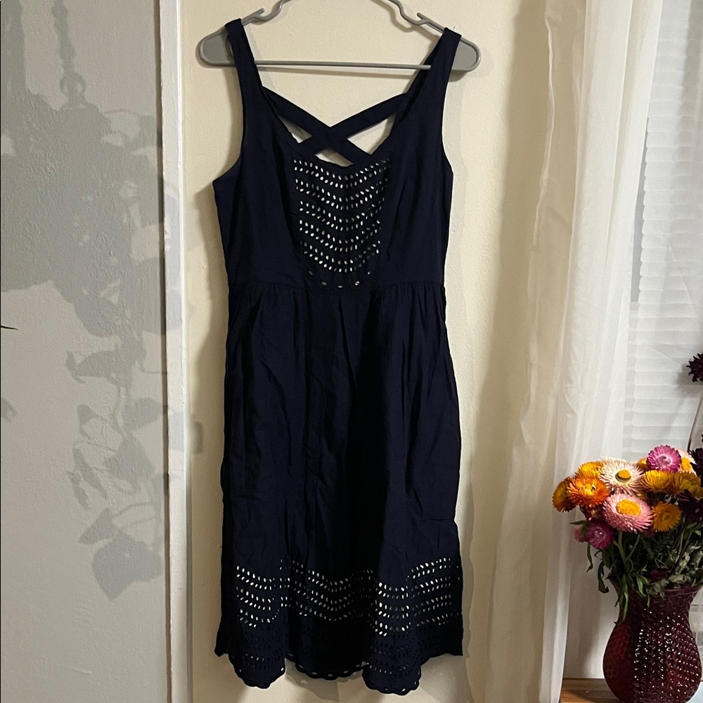 Moulinette Soeurs Midnight Blue Midi Dress